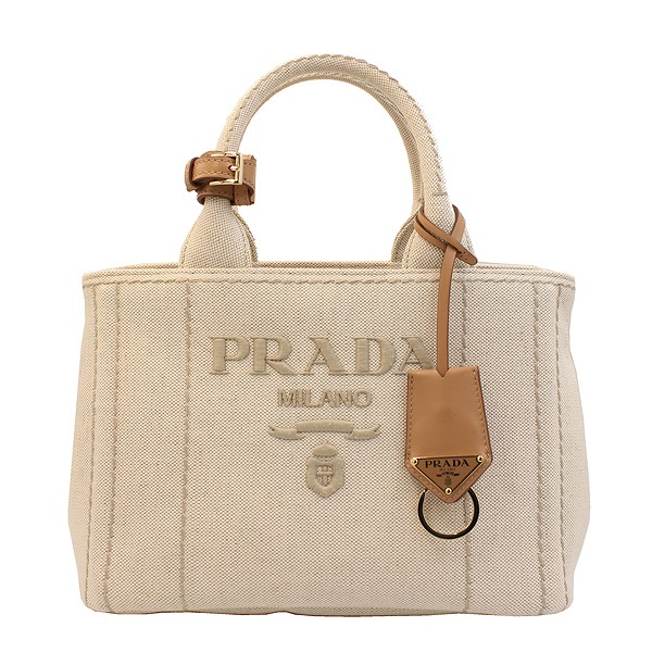 スモール リネンブレンド ハンドバッグ