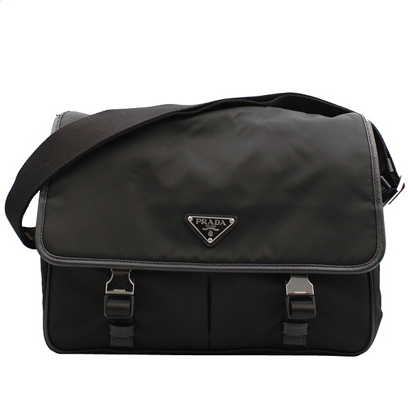 Re-Nylon xサフィアーノレザー ショルダーバッグ