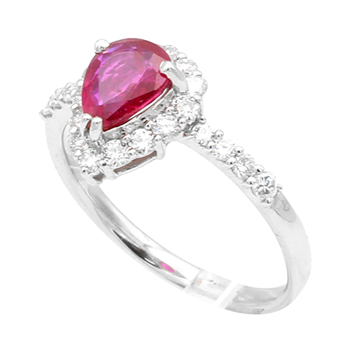 非加熱ルビー ダイヤモンドリング #12.5