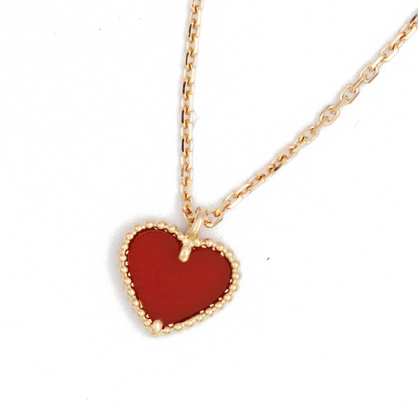 スウィートアルハンブラハートカーネリアンネックレス