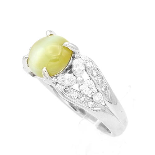 キャッツアイ ダイヤモンド リング #9.5