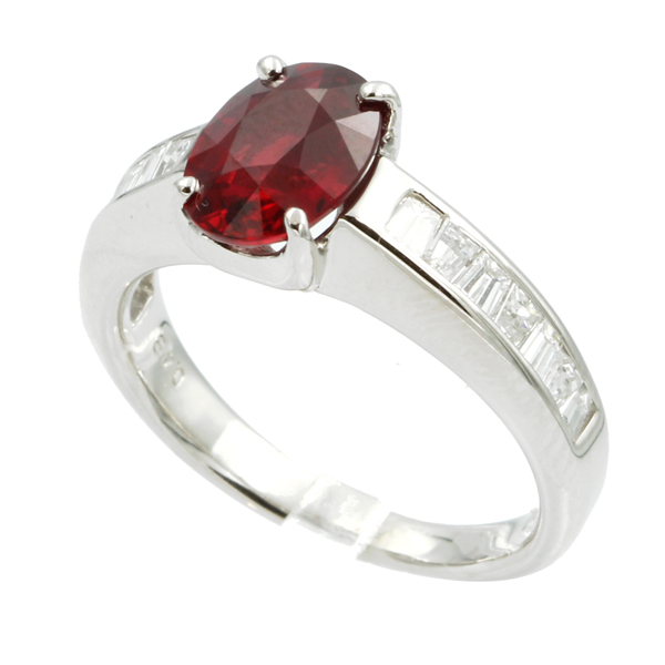 非加熱ルビー ダイヤモンドリング #12