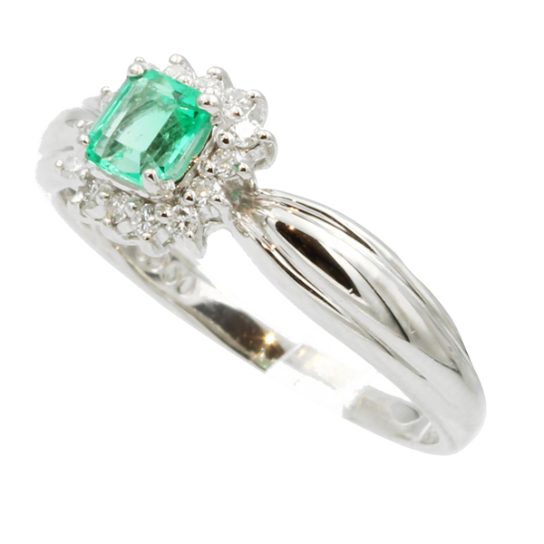 エメラルド ダイヤモンドリング #10