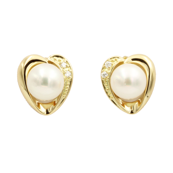 パール ダイヤモンド ピアス