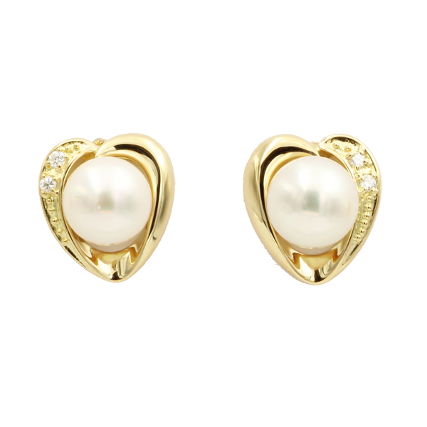 パール ダイヤモンド ピアス