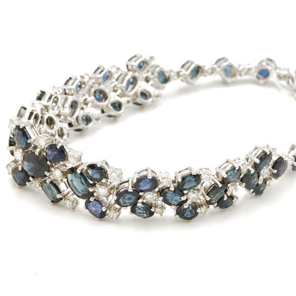 サファイア ダイヤモンドブレスレット