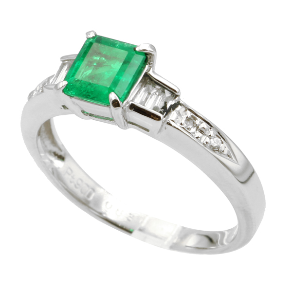 エメラルド ダイヤモンドリング #12